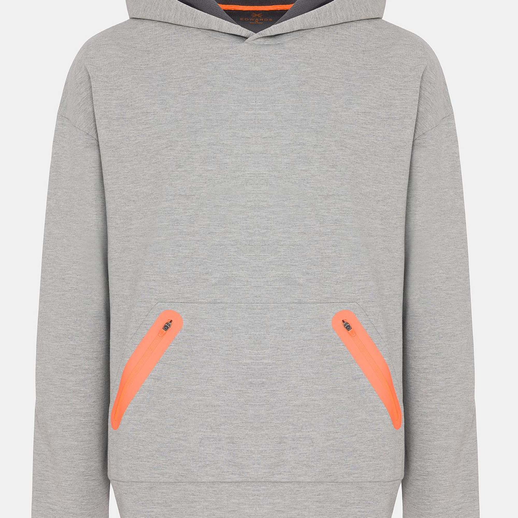 Erkek Gri Activewear Kapüşonlu Sweatshirt