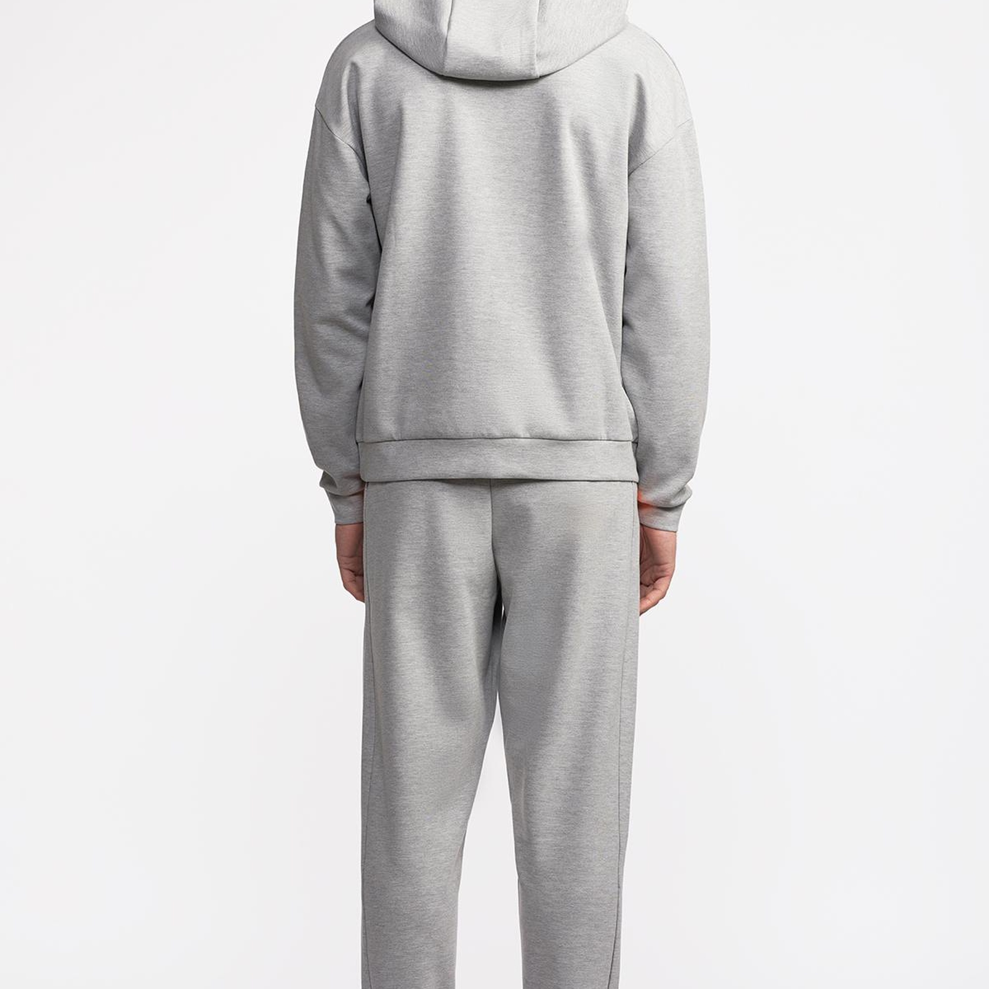 Erkek Gri Activewear Kapüşonlu Sweatshirt