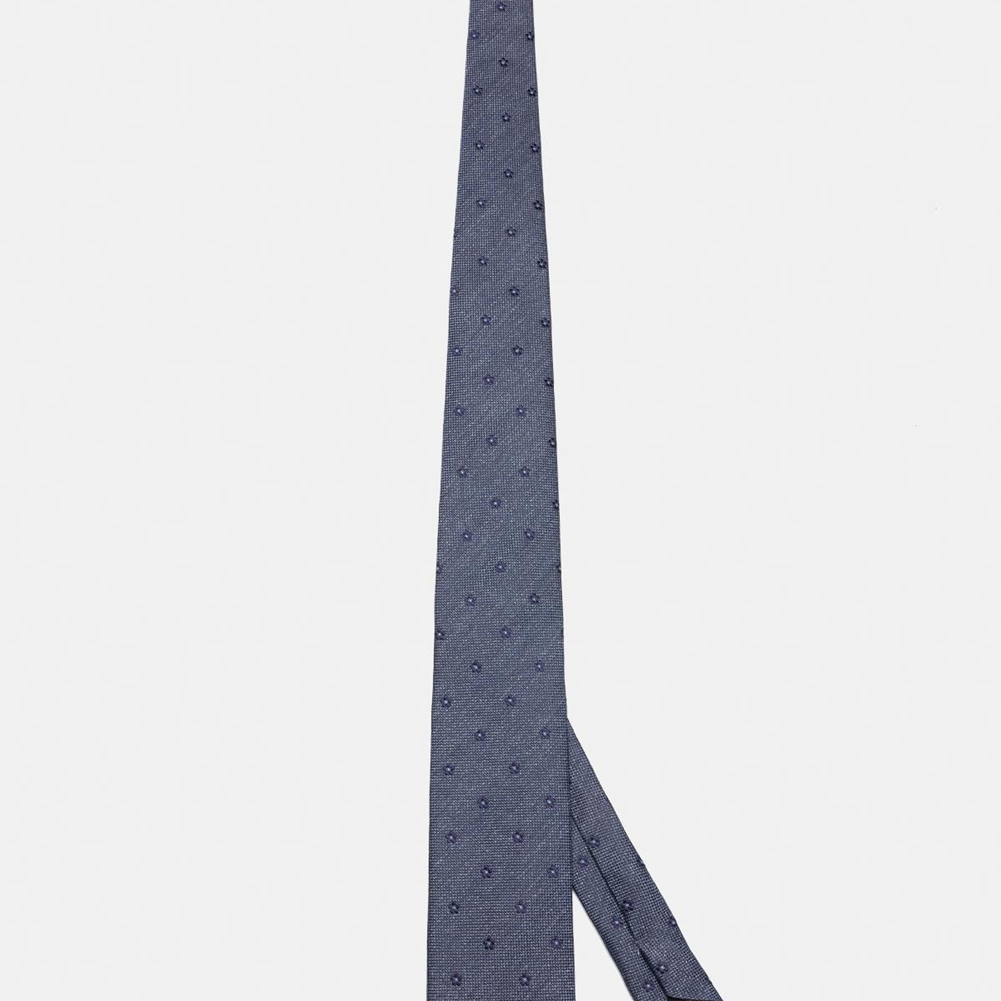 Erkek Antrasit Desenli İpek Kravat