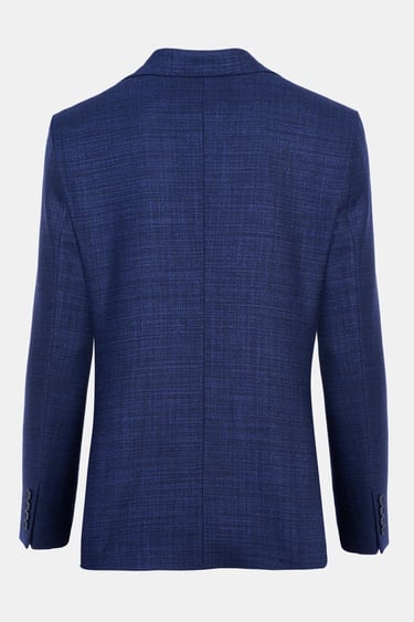  Erkek Lacivert Delfino Yün İpek Karışımlı Ceket