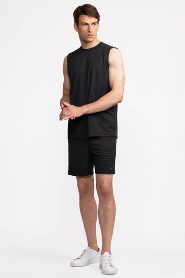  Erkek Siyah Activewear Şort