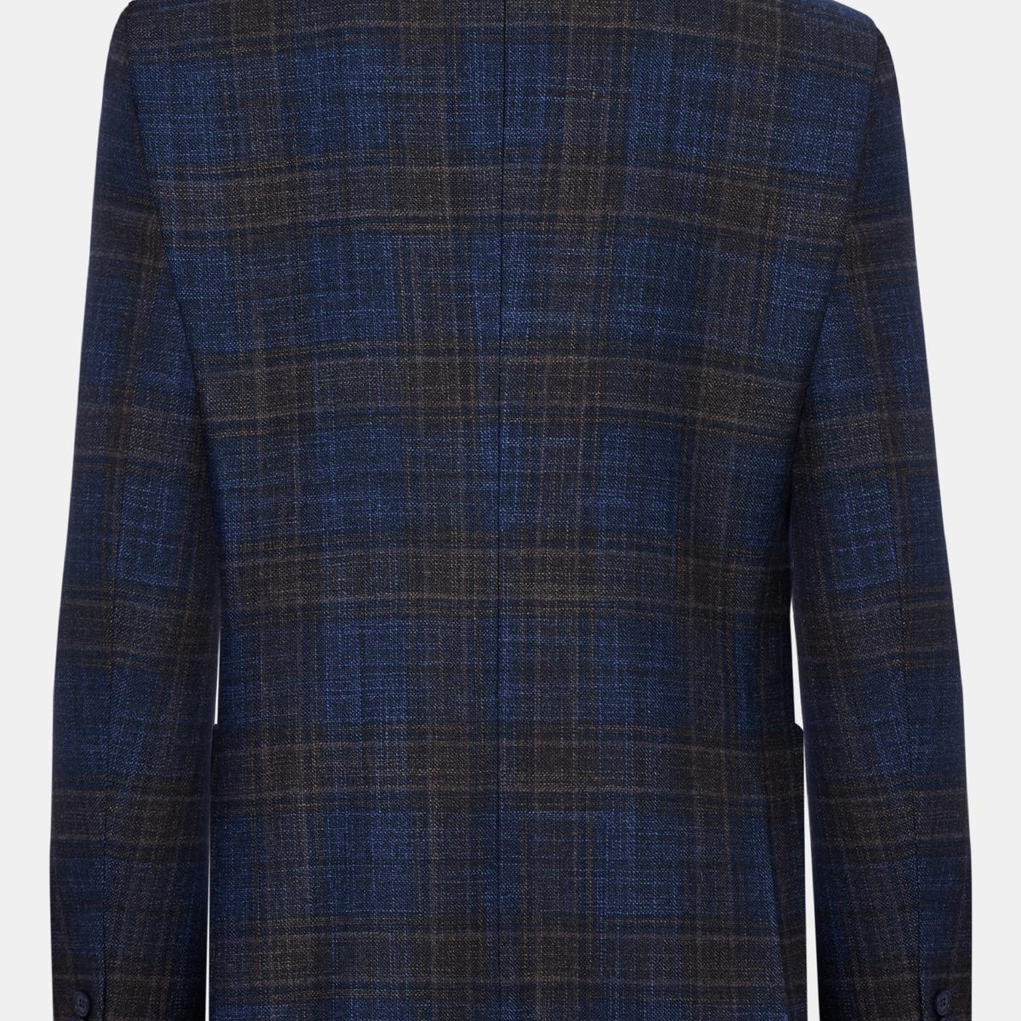 Erkek Kahverengi Delfino Yün İpek Kaşmir Karışımlı Ceket