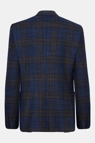  Erkek Kahverengi Delfino Yün İpek Kaşmir Karışımlı Ceket