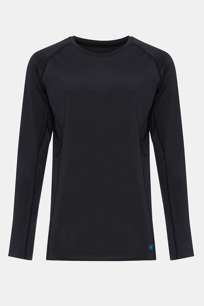  Erkek Siyah Activewear Uzun Kollu T-Shirt