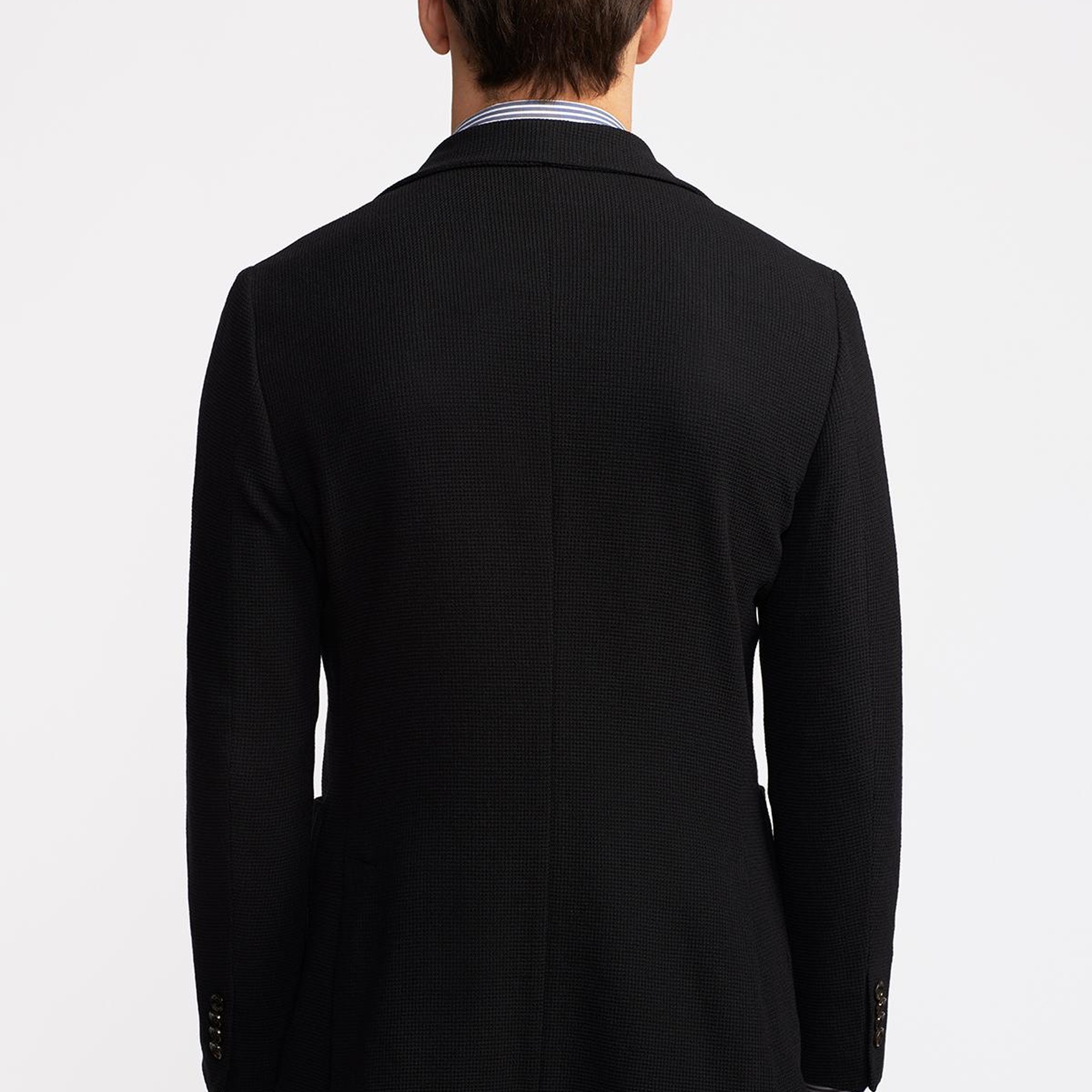 Erkek Siyah Guabello Yün Örme Casual Ceket