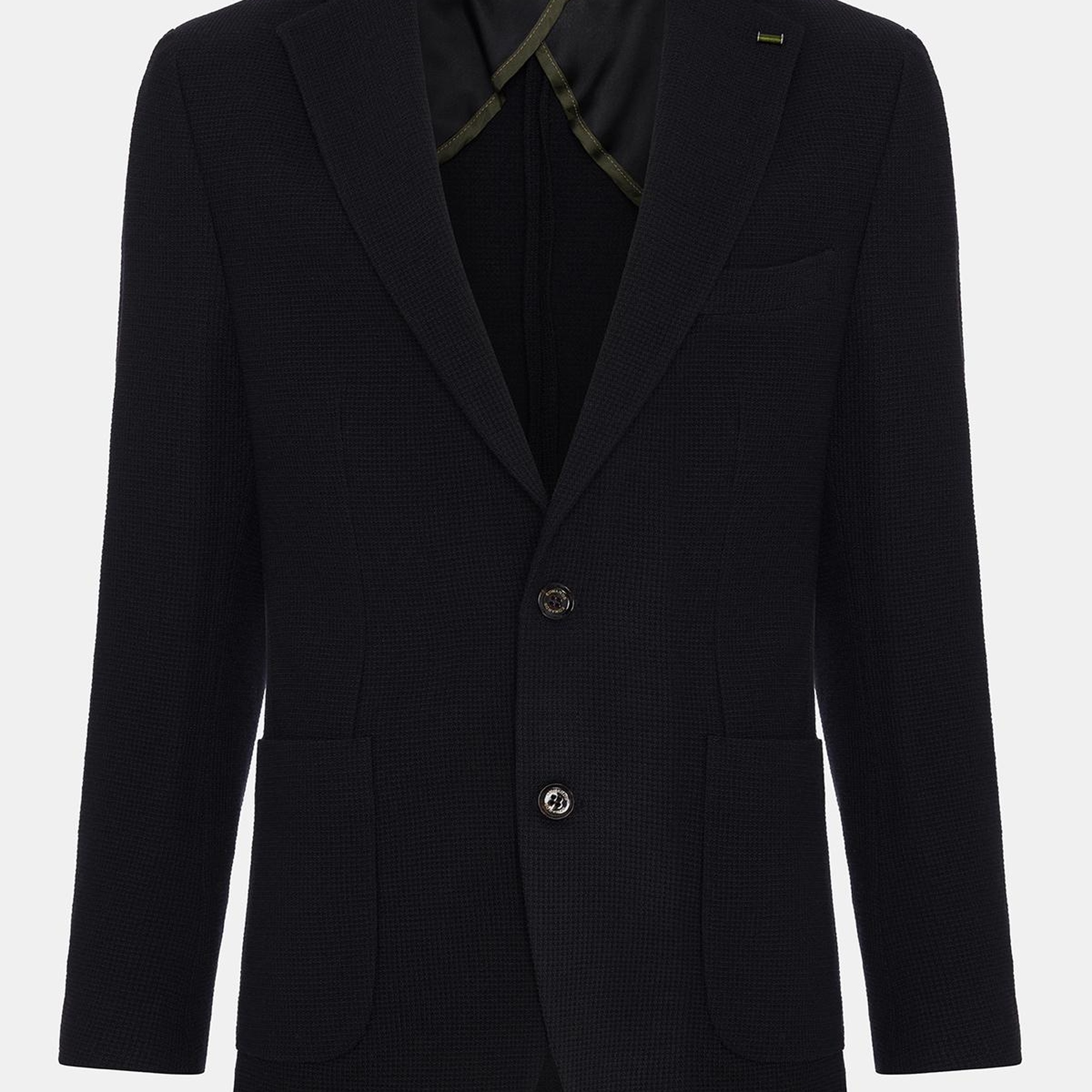 Erkek Siyah Guabello Yün Örme Casual Ceket