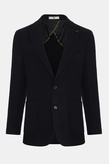  Erkek Siyah Guabello Yün Örme Casual Ceket