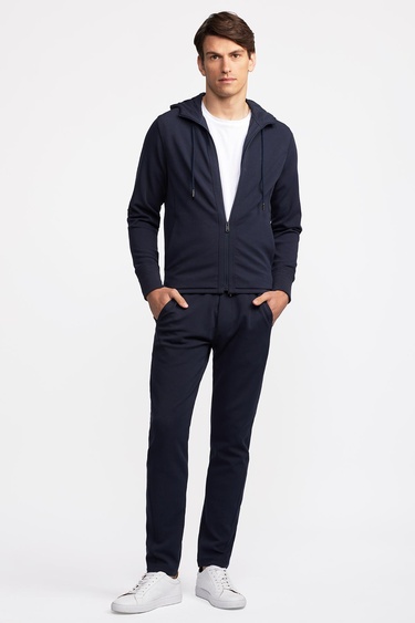  Erkek Lacivert Pamuklu Eşofman Takımı