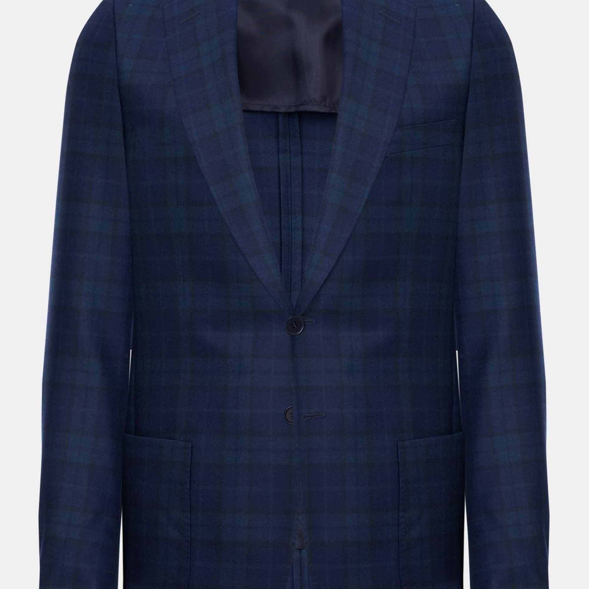 Erkek Yeşil Delfino Ekoseli Yün Ceket