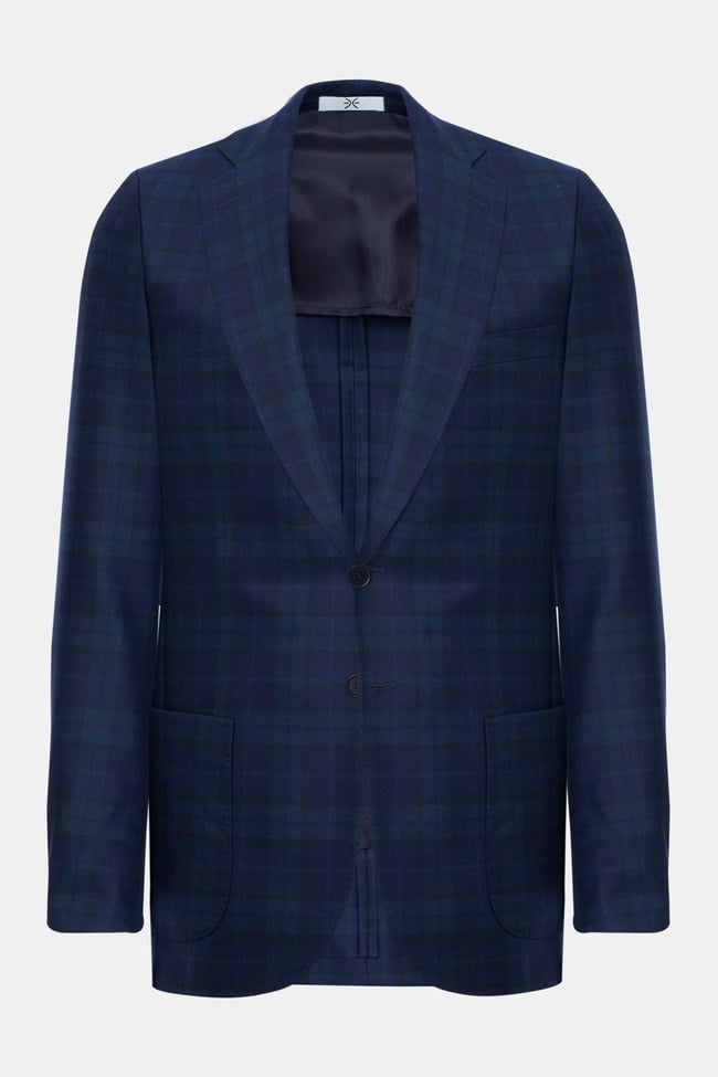  Erkek Yeşil Delfino Ekoseli Yün Ceket