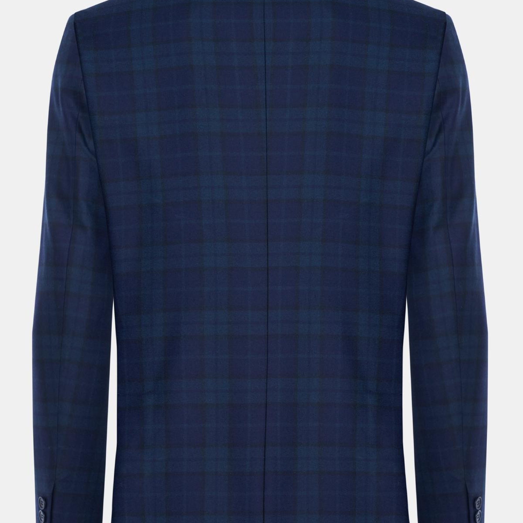 Erkek Yeşil Delfino Ekoseli Yün Ceket