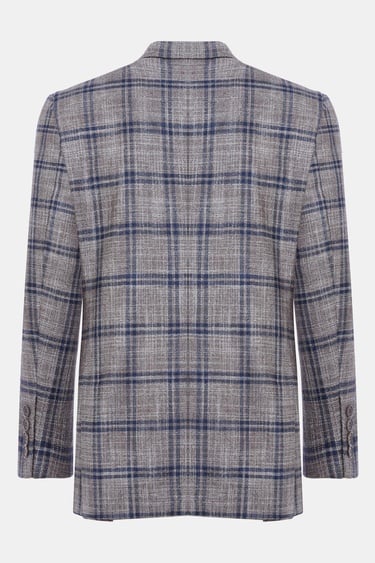  Erkek Bej Delfino Yün İpek Kaşmir Karışımlı Ceket