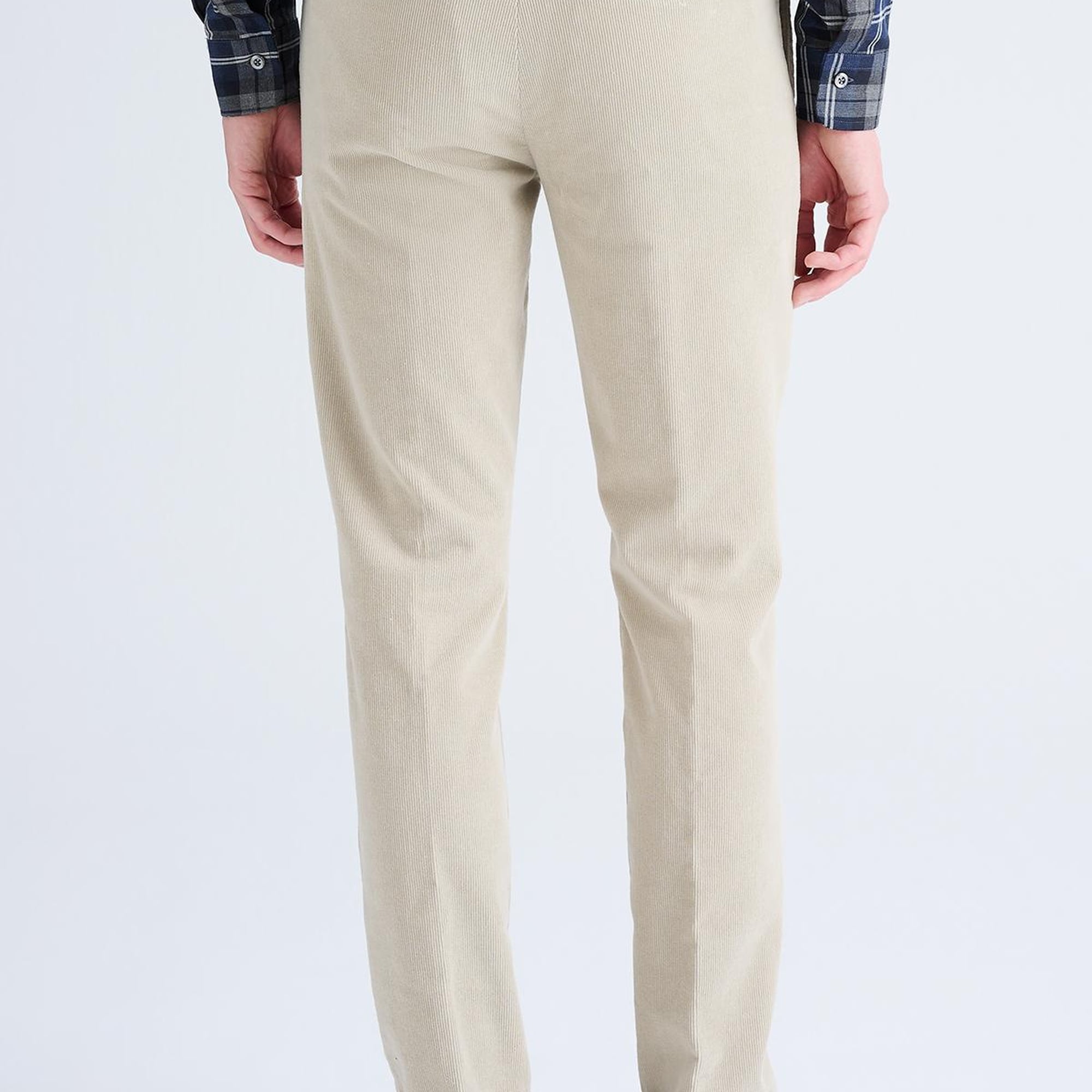 Erkek Bej Kadife Chino Pantolon