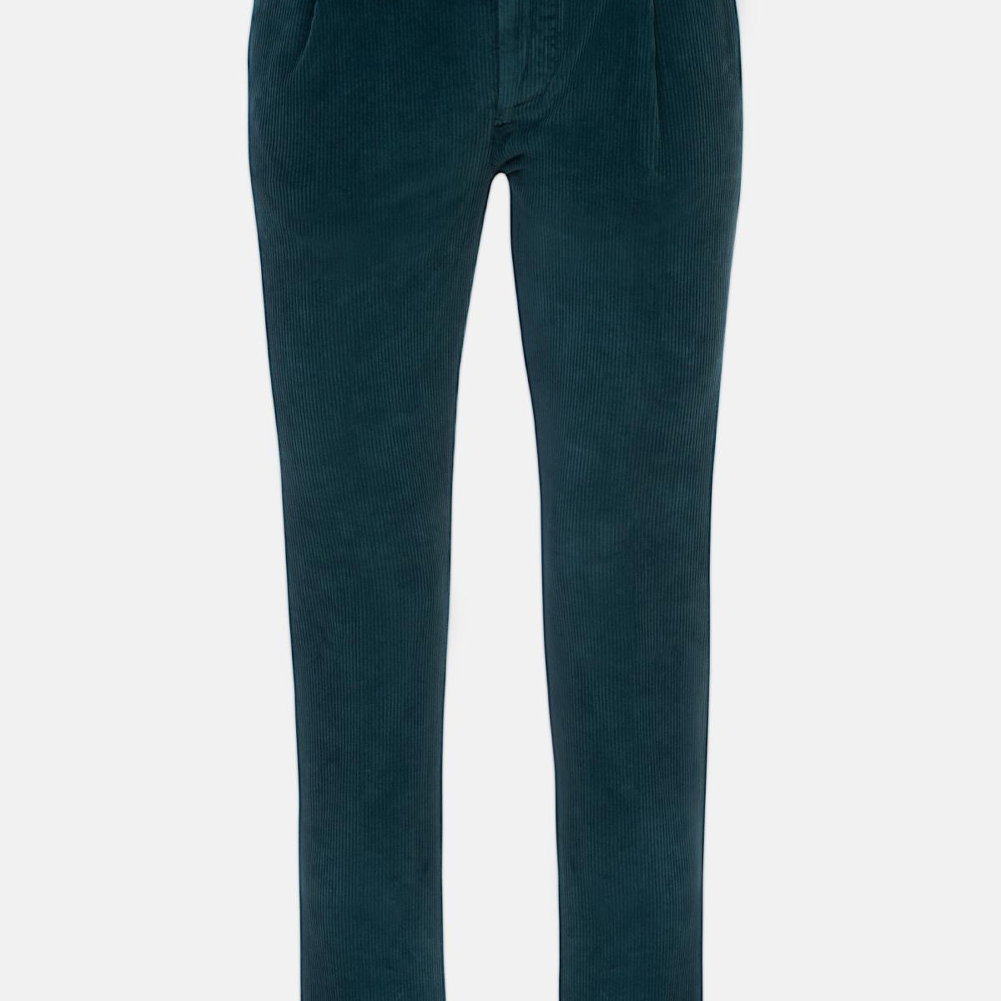 Erkek İndigo Kadife Chino Pantolon