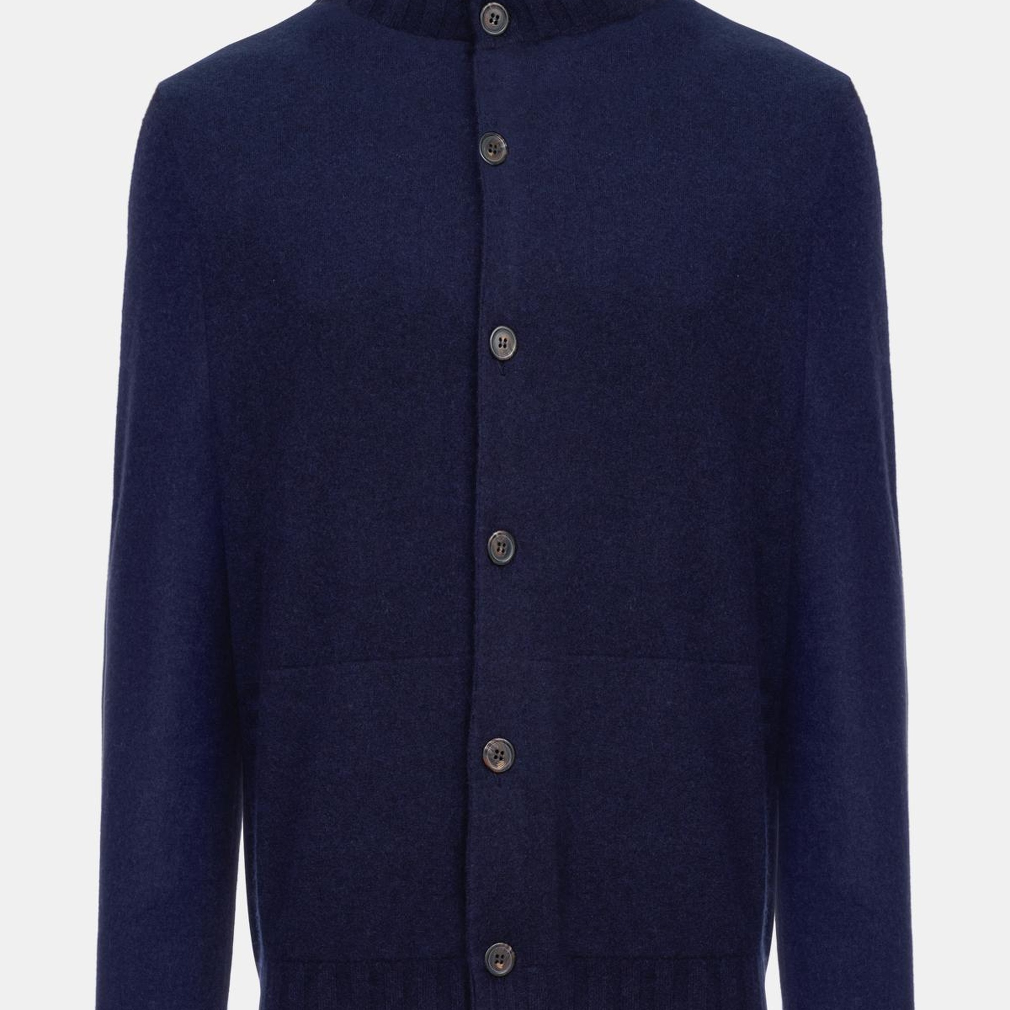 Erkek Lacivert Düğmeli Kaşmir Hırka