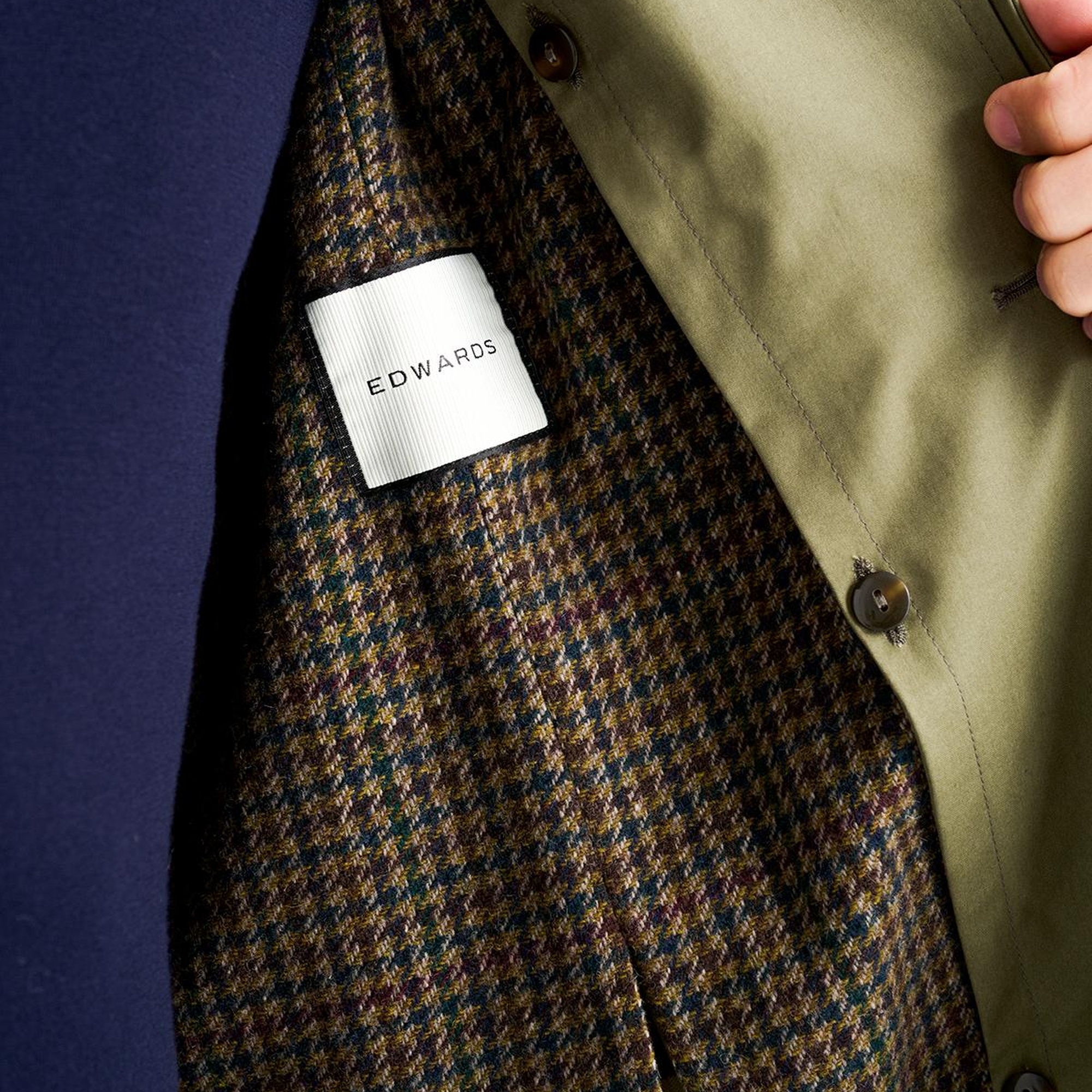 Erkek Yeşil Fermuar Detaylı Klasik Trençkot