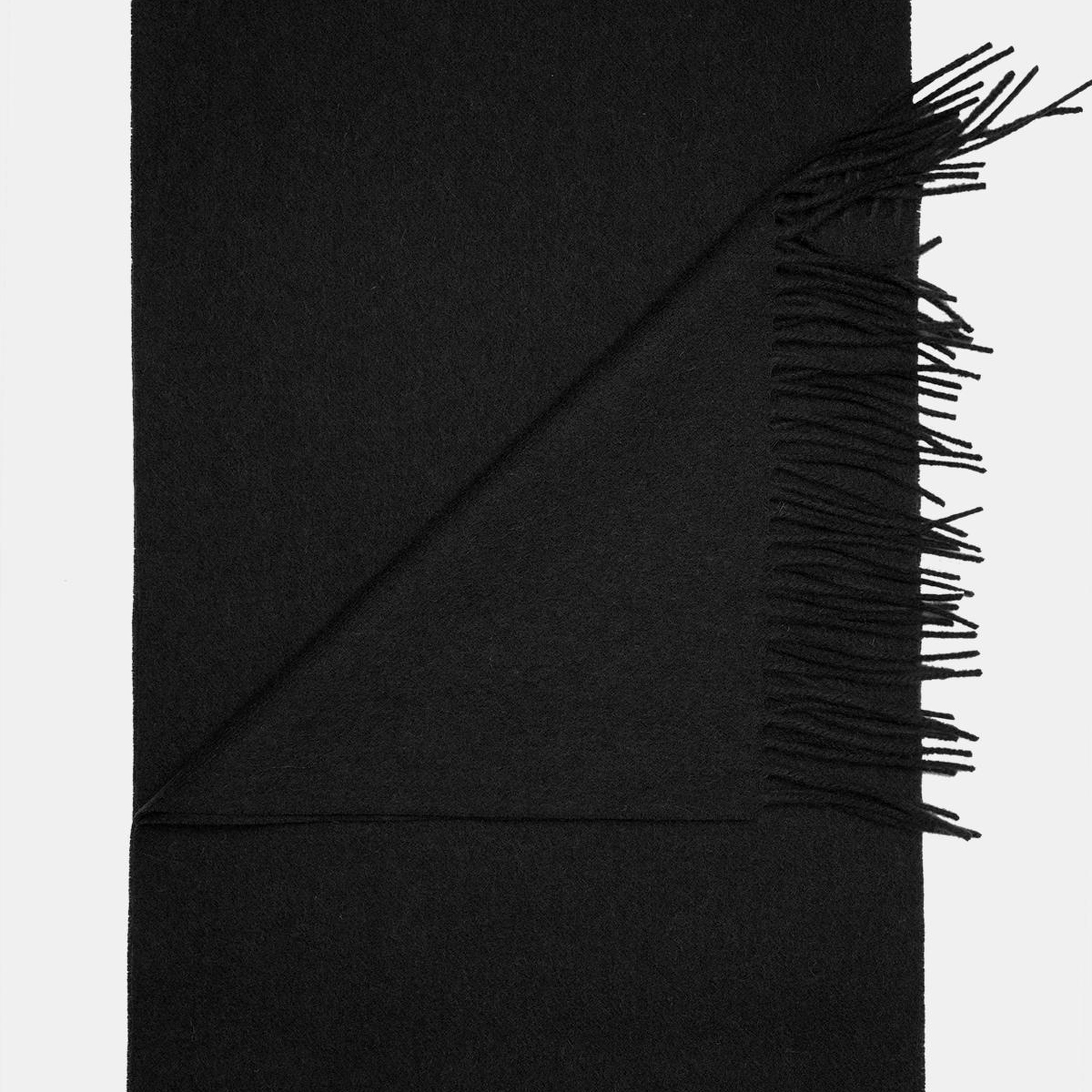 Erkek Siyah Yün Kaşkol