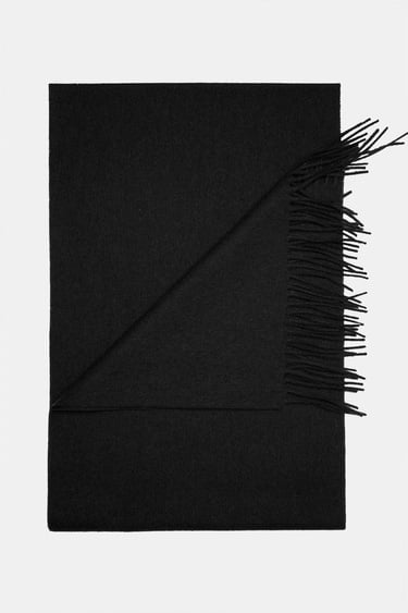  Erkek Siyah Yün Kaşkol