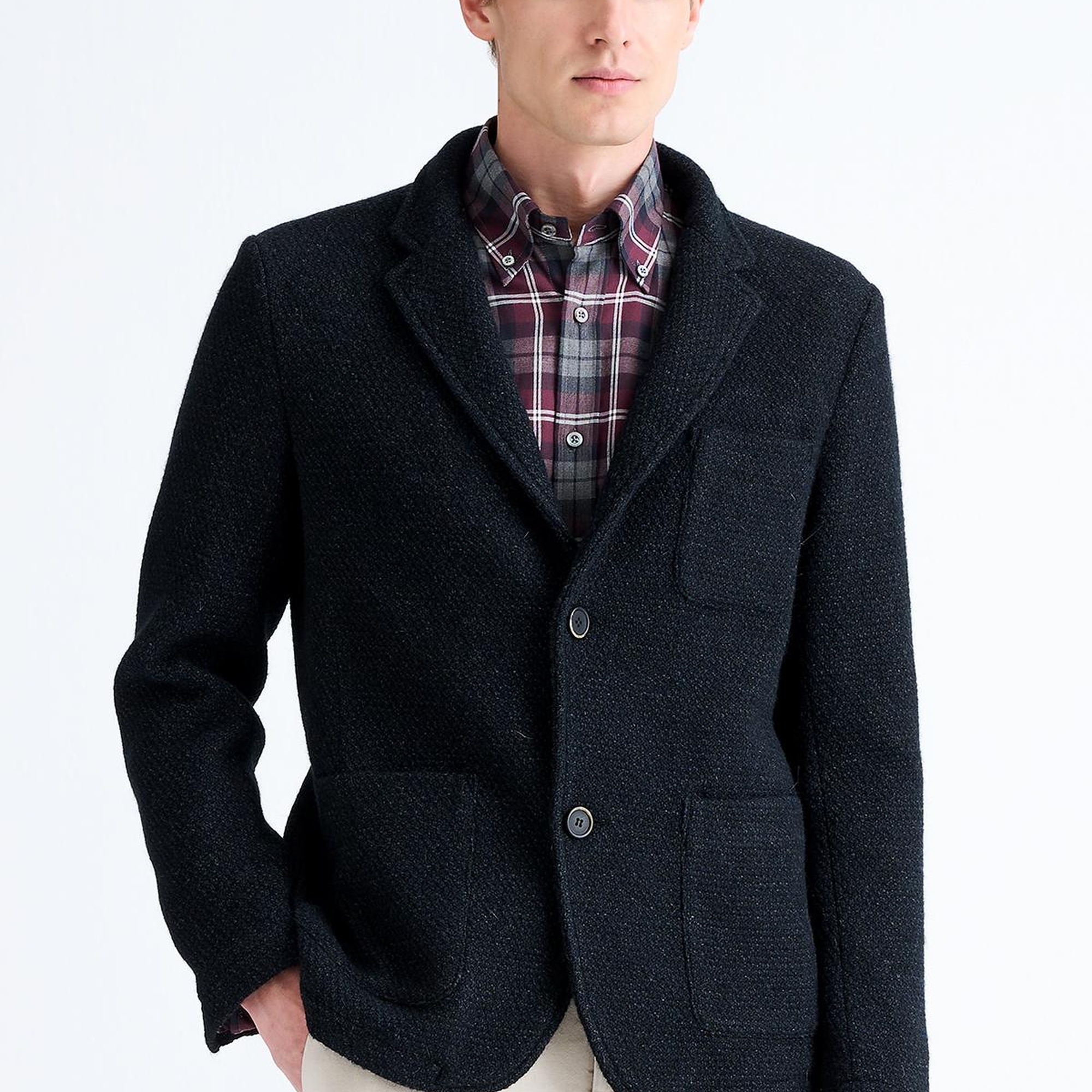 Erkek Gri Yün Ceket