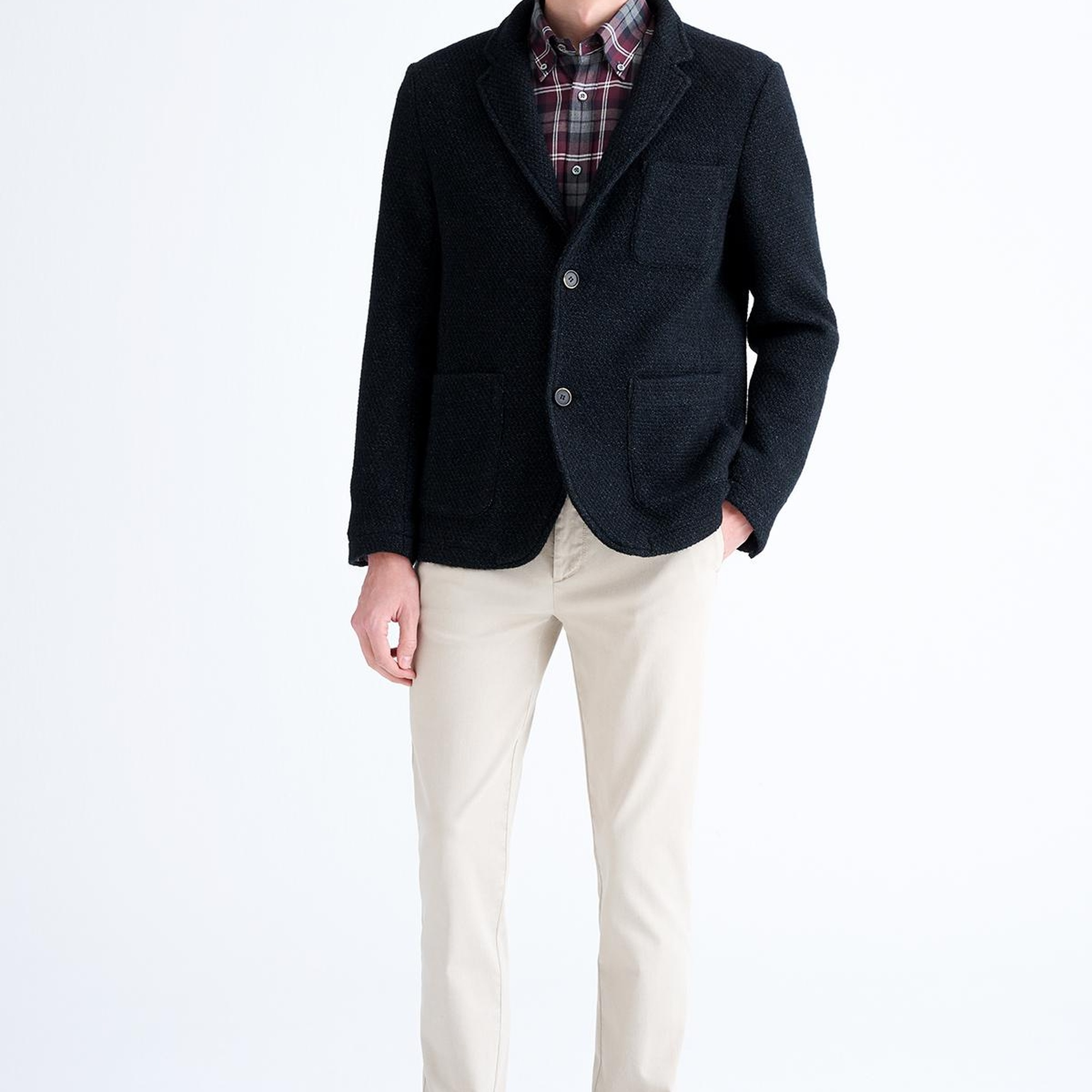 Erkek Gri Yün Ceket