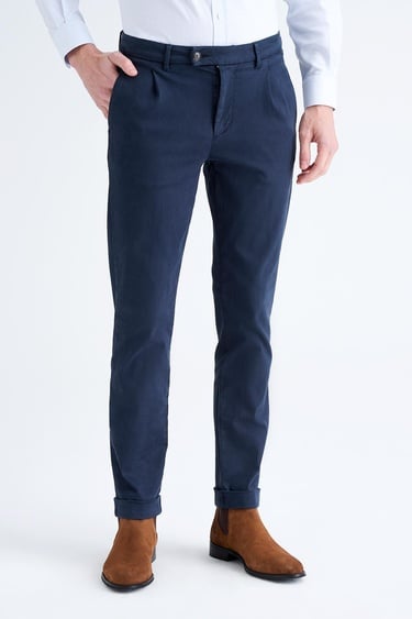  Erkek Lacivert Chino Pantolon