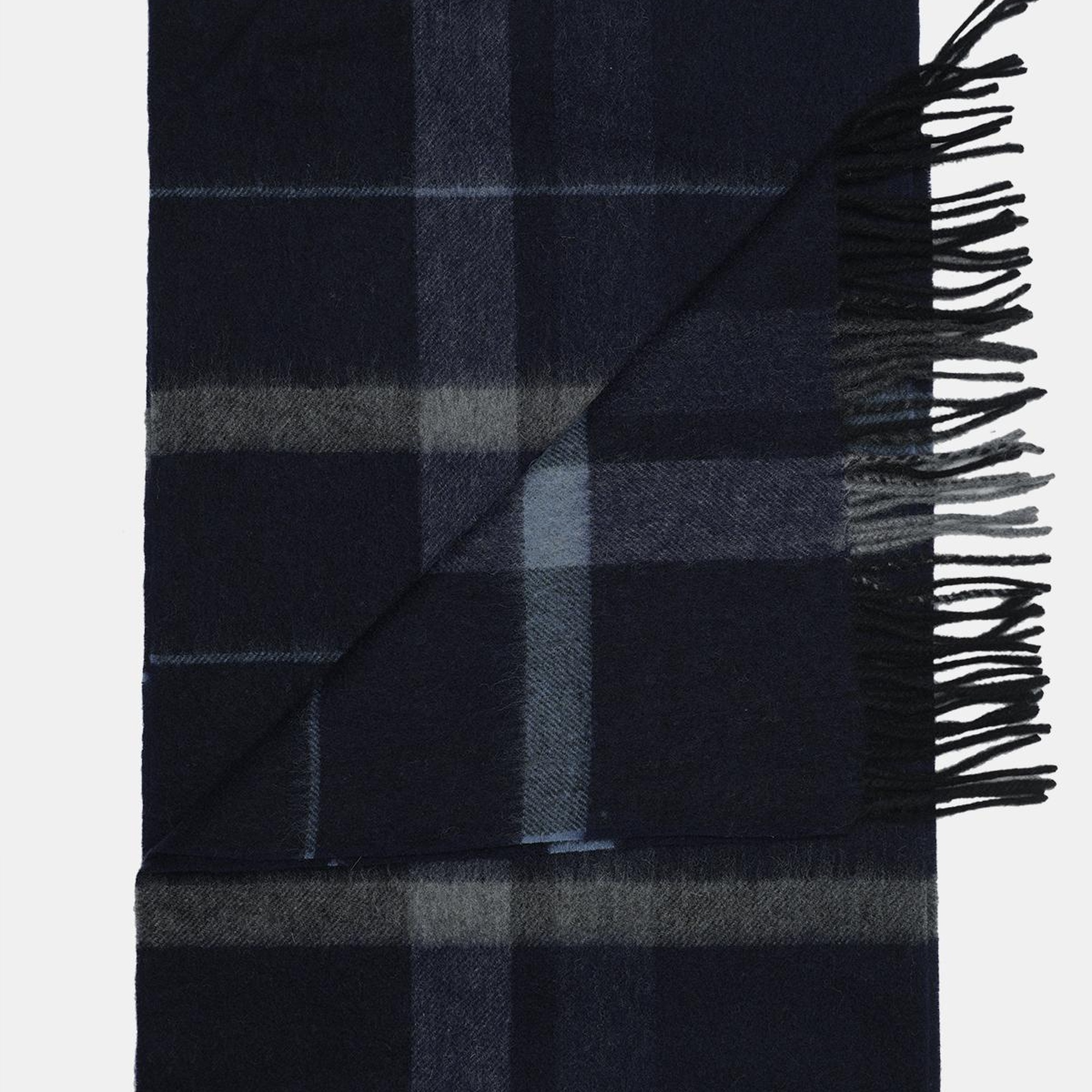 Erkek Lacivert Yün Kaşkol