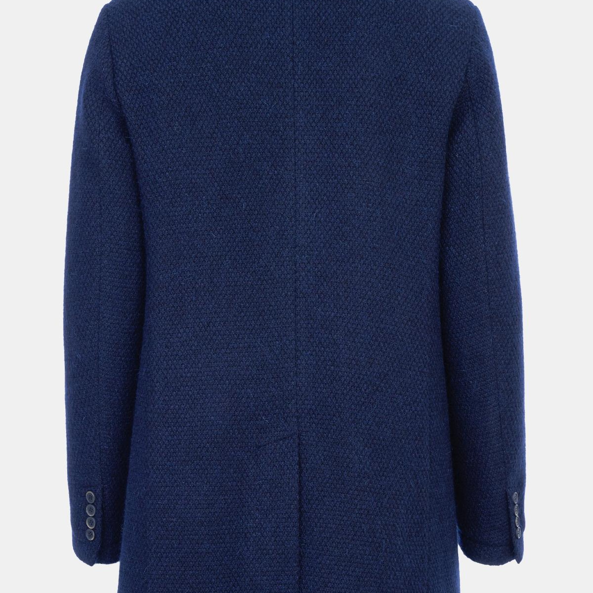 Erkek Lacivert Yün Kaban