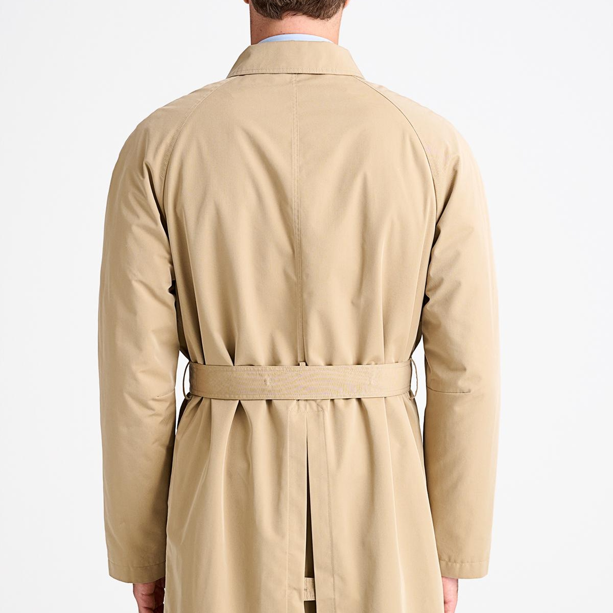 Erkek Bej Kruvaze Klasik Trençkot