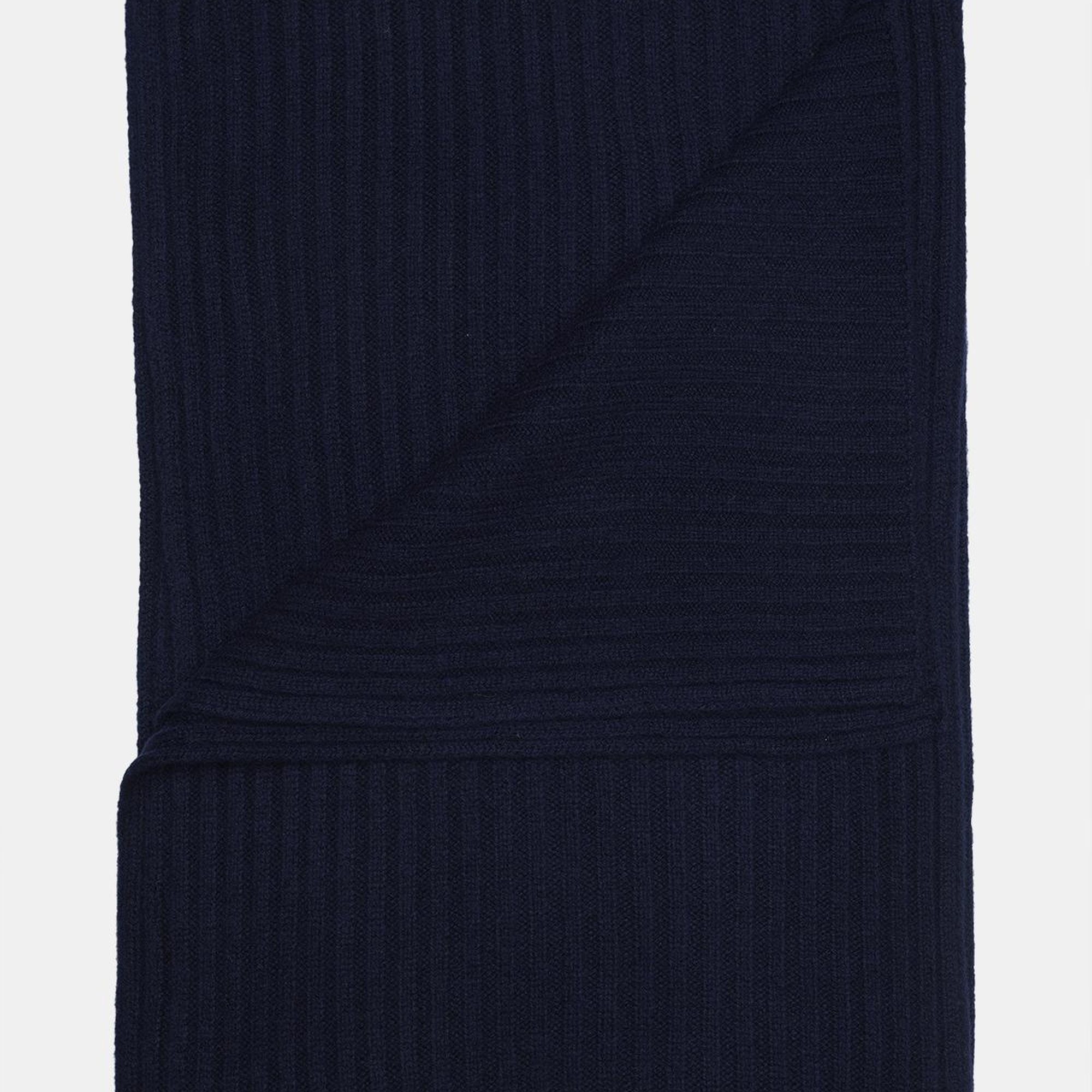 Erkek Lacivert Yün Kaşkol