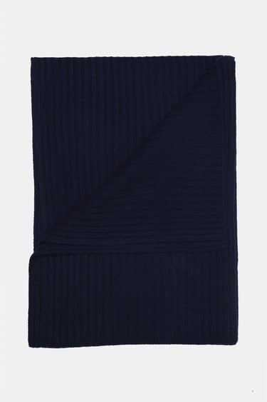  Erkek Lacivert Yün Kaşkol