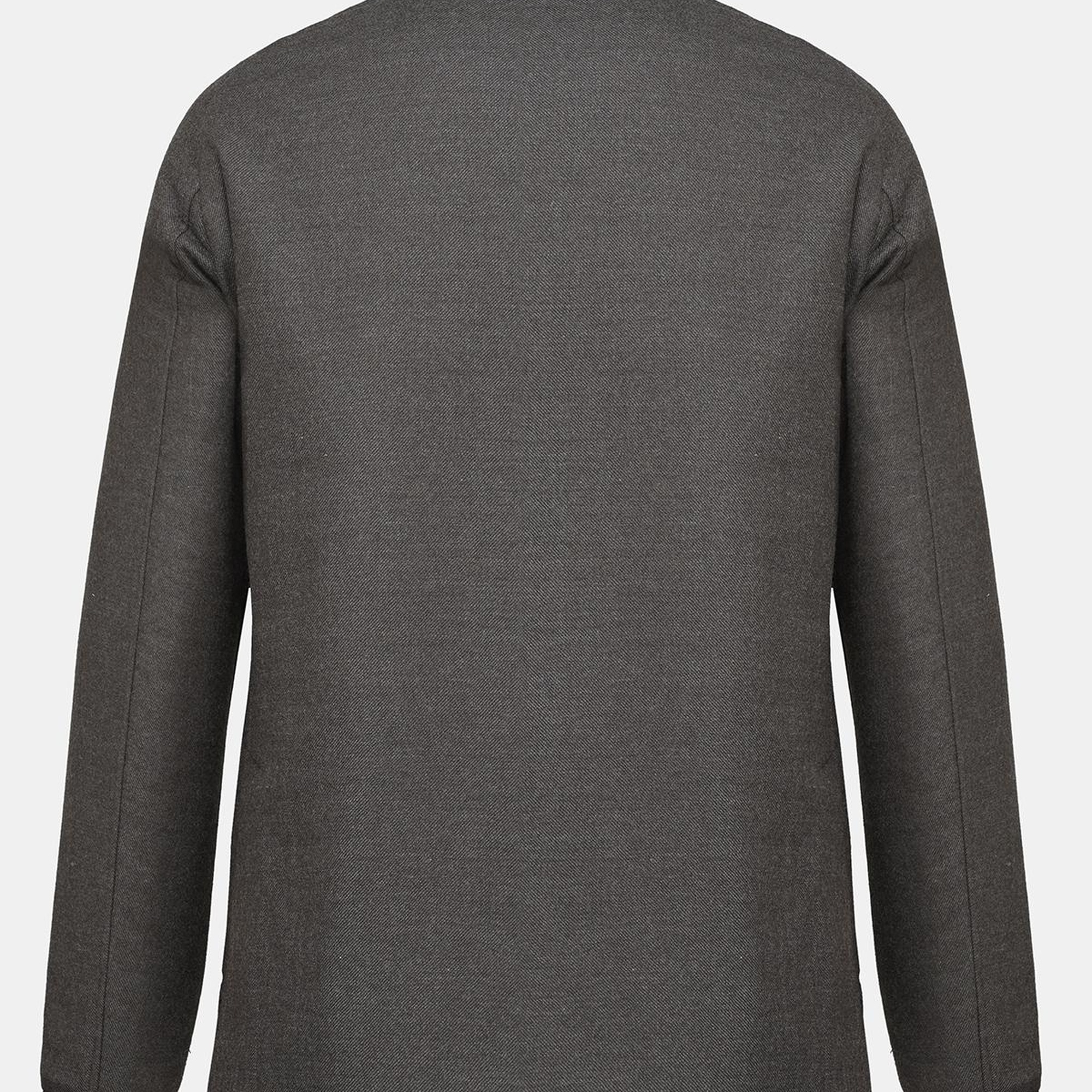 Erkek Kahverengi Yün Kaşmir Karışımlı Mont