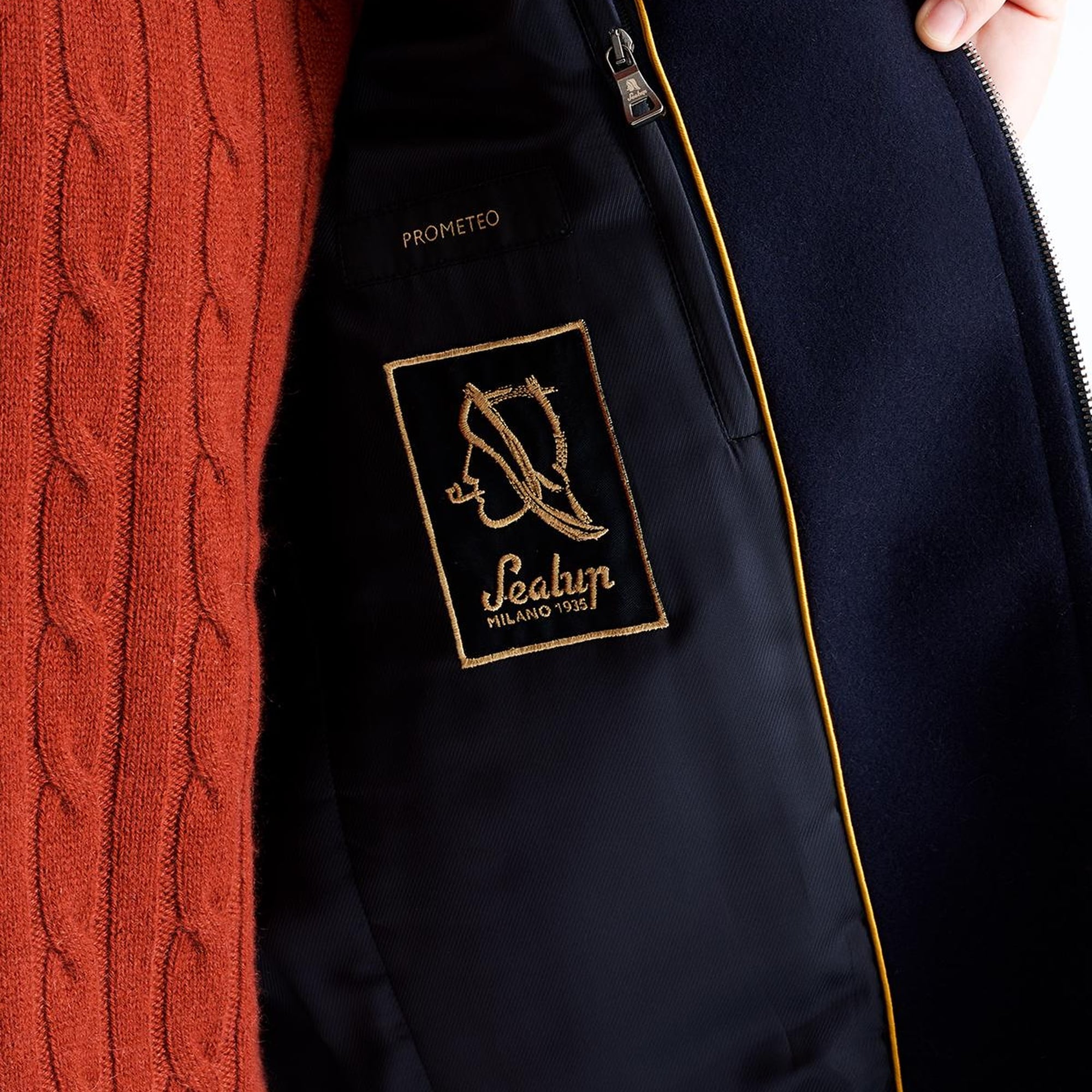 Erkek Lacivert Yün Kruvaze Kaban