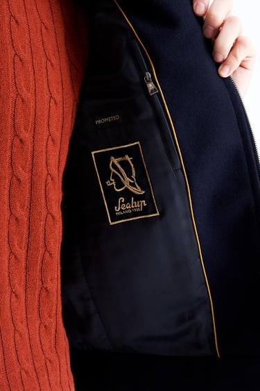  Erkek Lacivert Yün Kruvaze Kaban