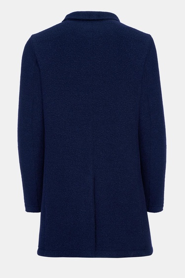  Erkek Lacivert Yün Kaban