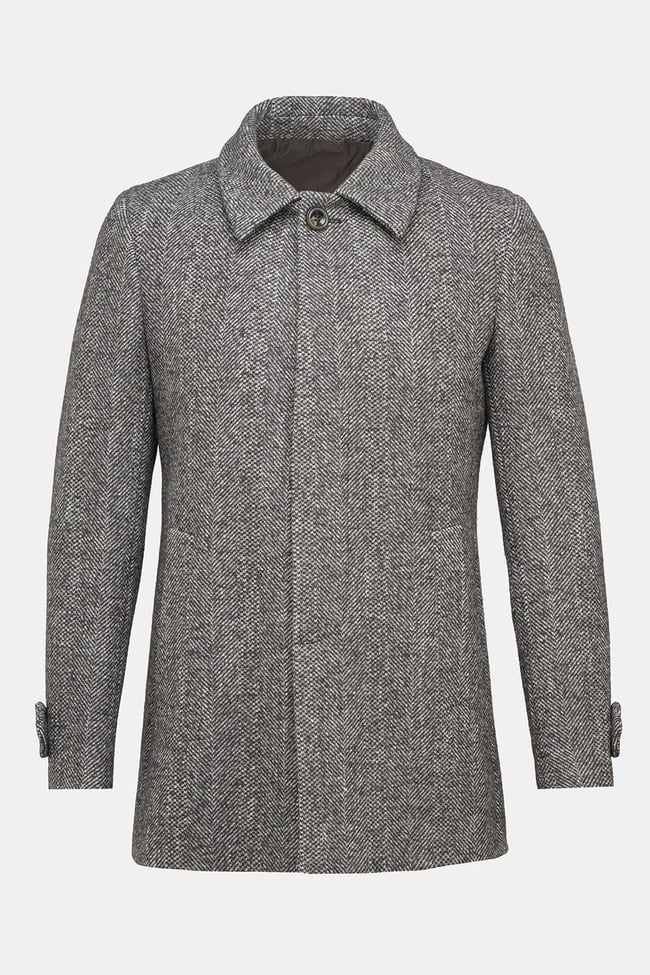  Erkek Kahverengi Yün Palto