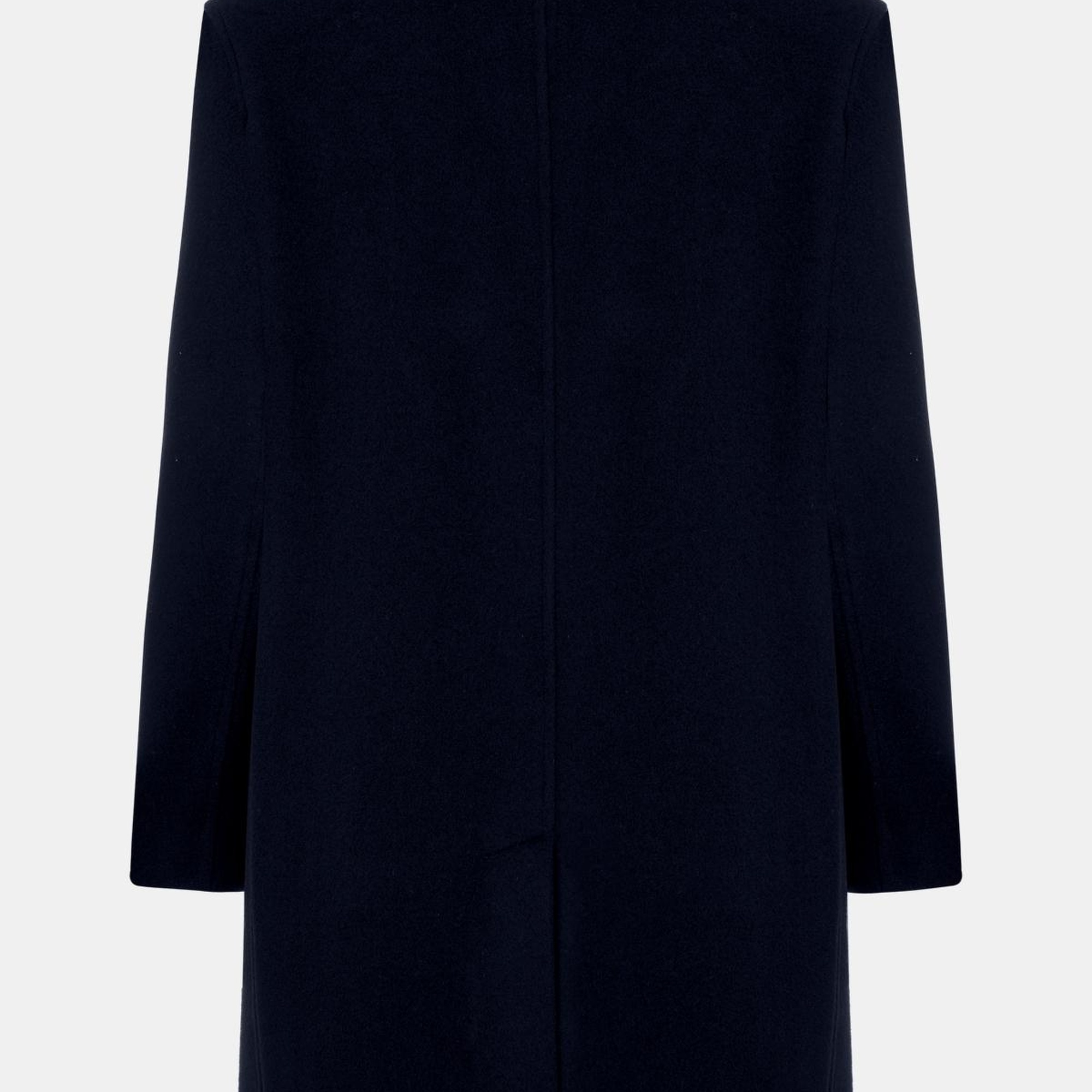 Erkek Siyah Yün Klasik Palto