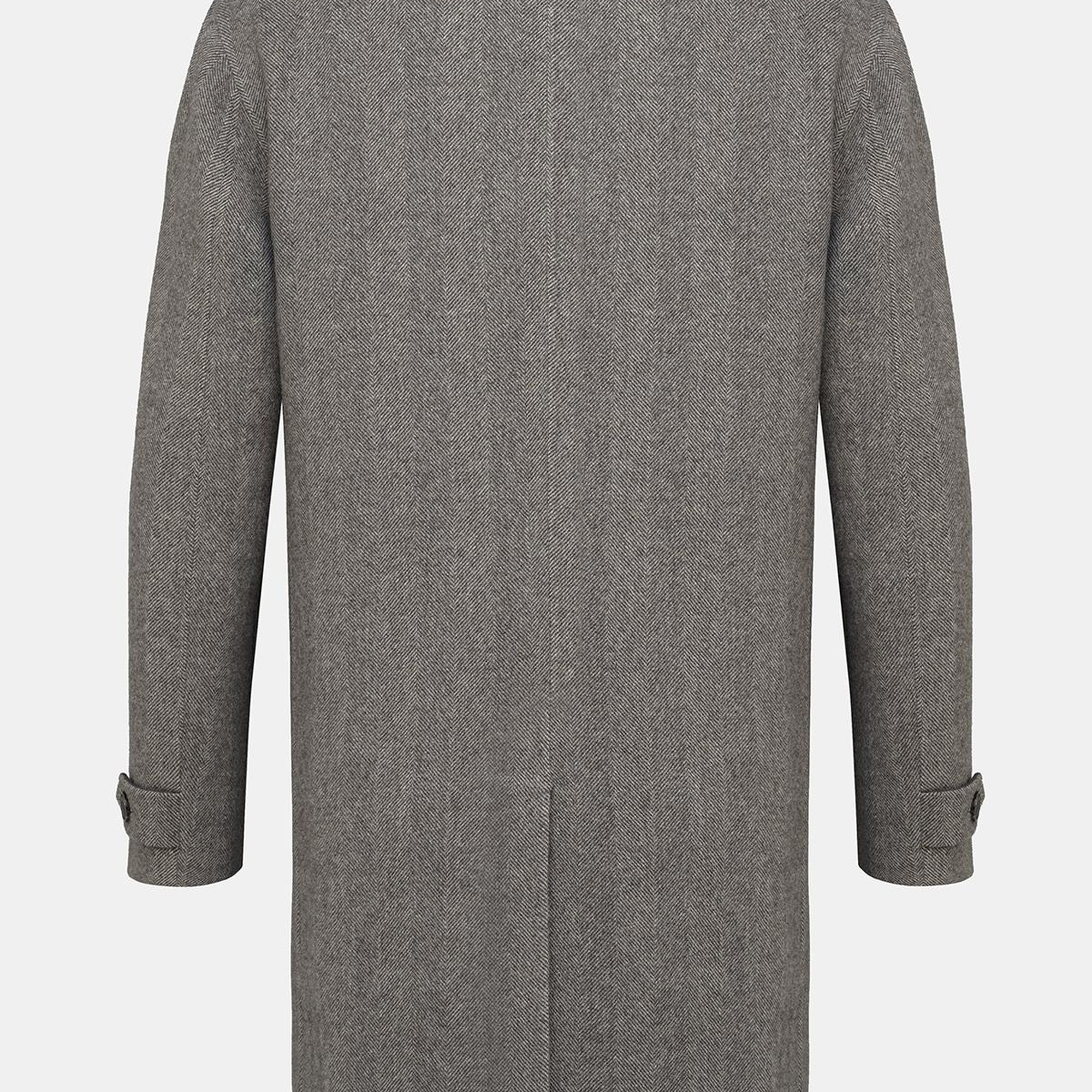 Erkek Kahverengi Yün Çift Taraflı Palto