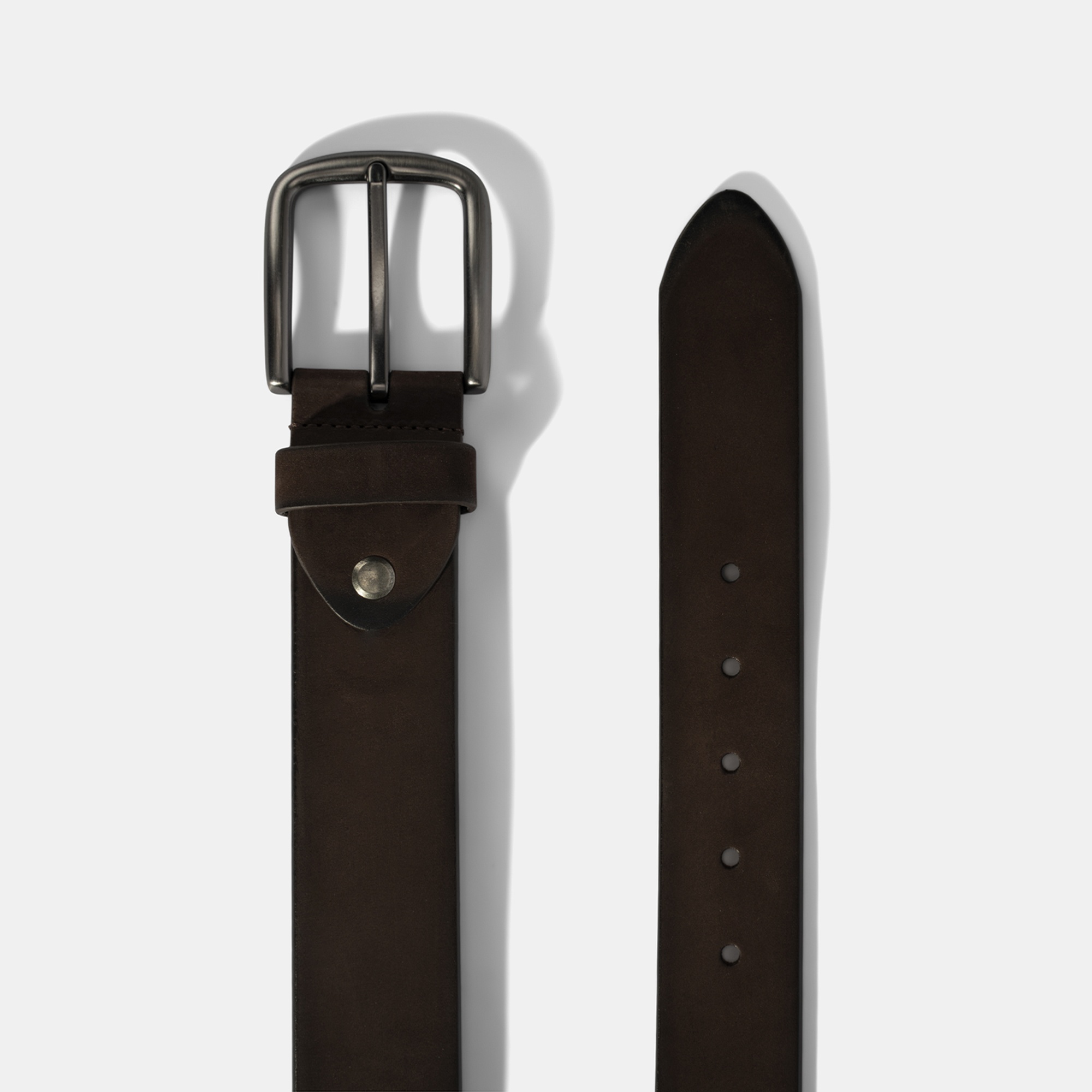 Erkek Kahve Deri Spor Kemer