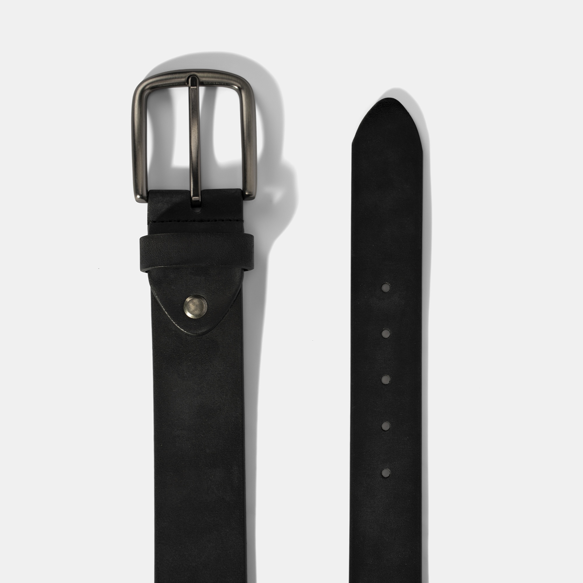 Erkek Siyah Deri Spor Kemer