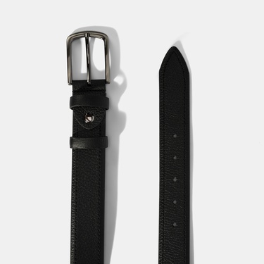  Erkek Siyah Deri Klasik Kemer