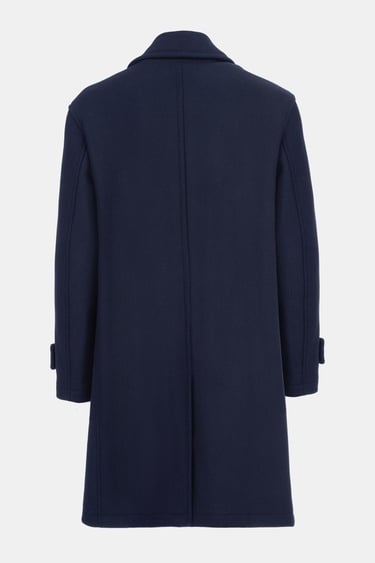  Erkek Lacivert Yün Palto