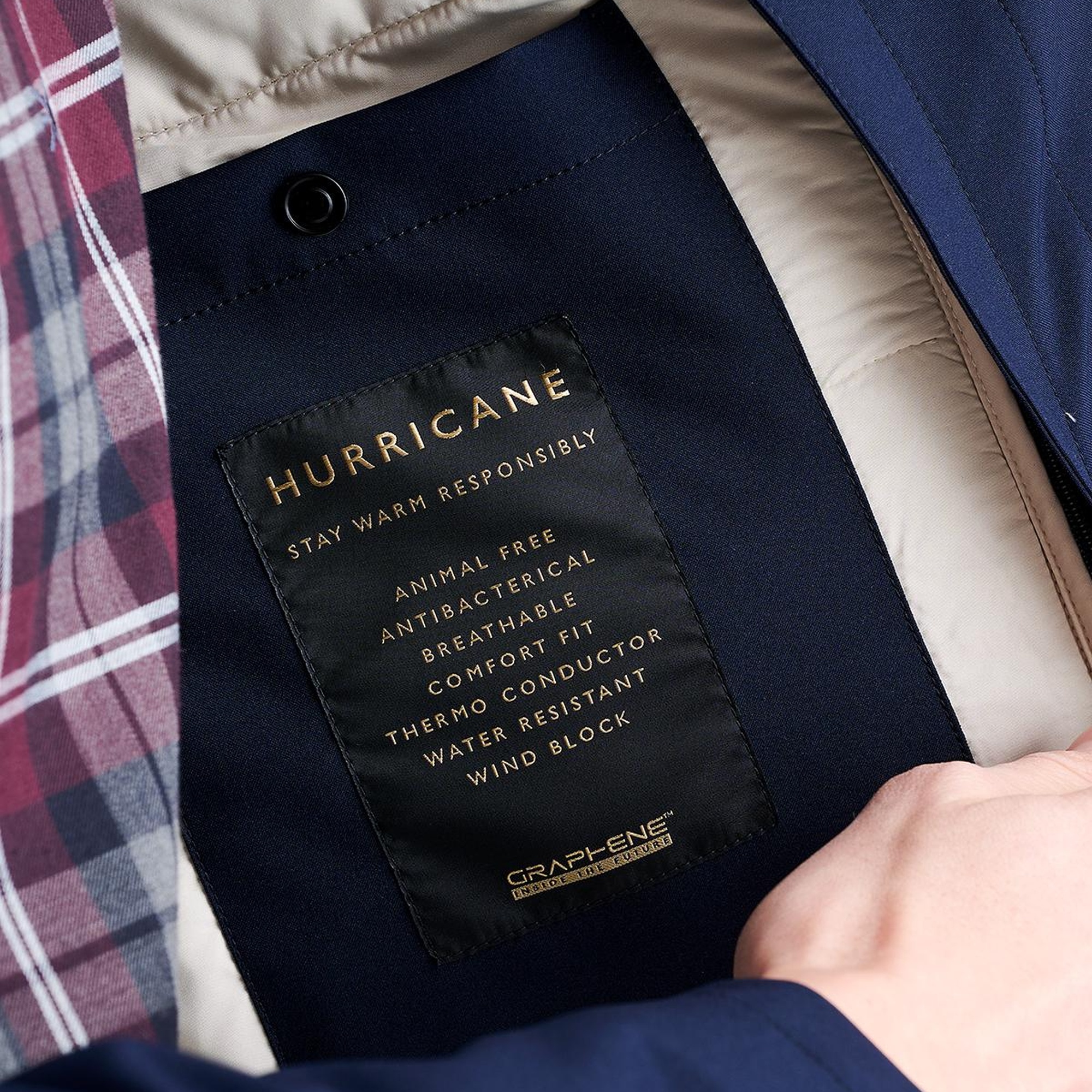 Erkek Lacivert Düğme Kapamalı Teknik Kumaşlı Kaban