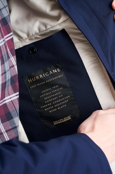  Erkek Lacivert Düğme Kapamalı Teknik Kumaşlı Kaban