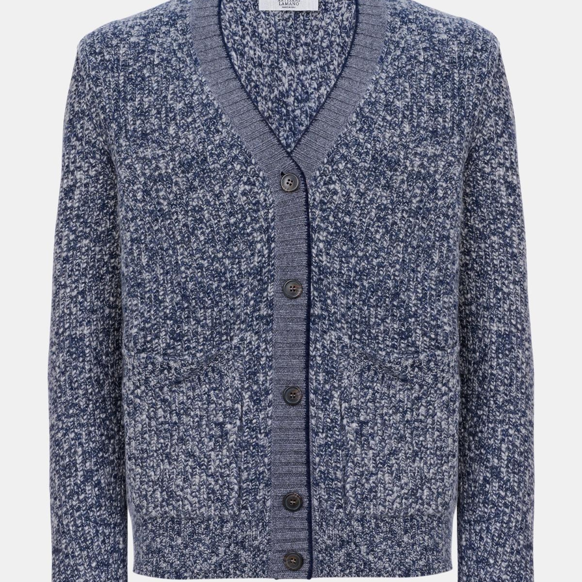 Erkek Mavi Düğmeli Kaşmir Hırka