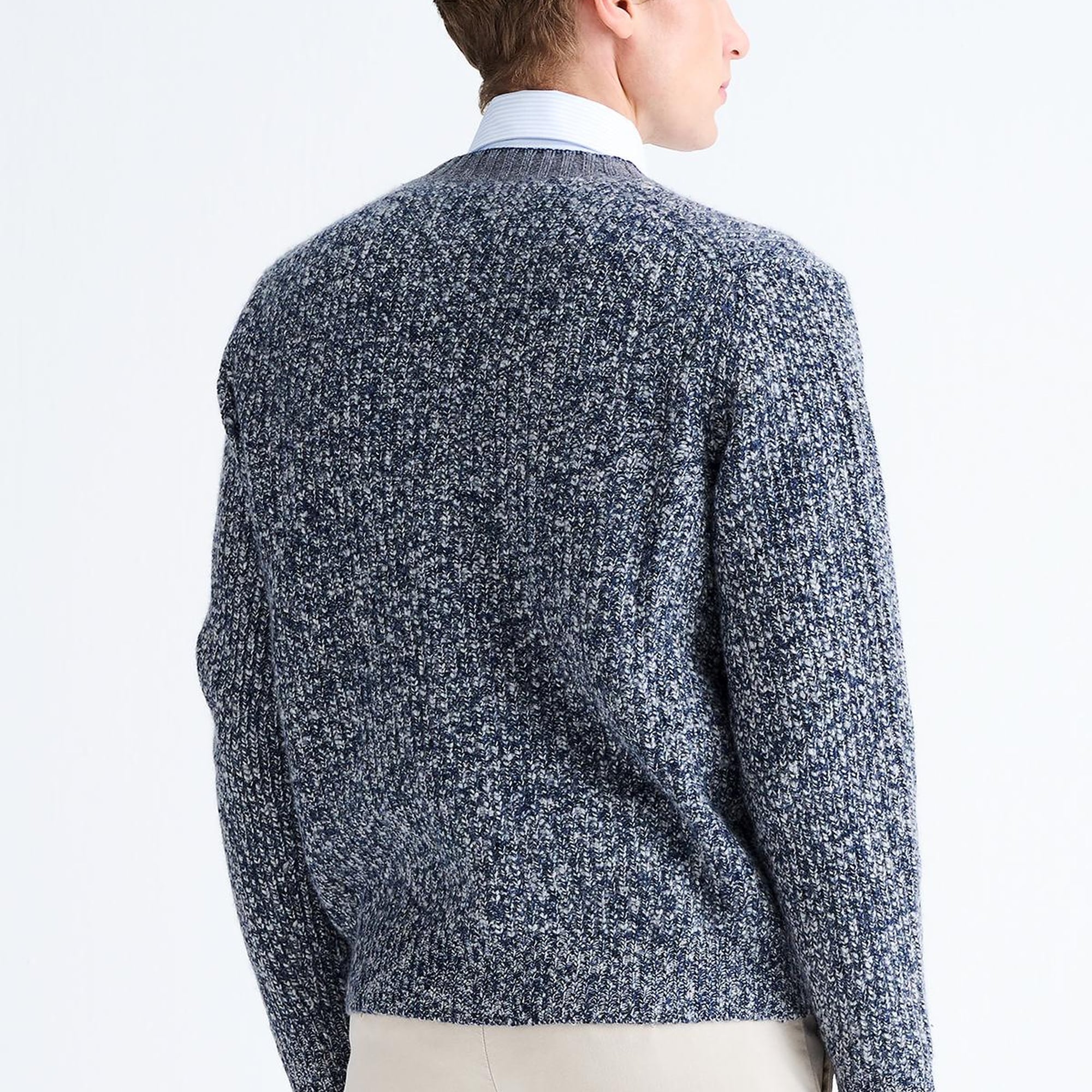 Erkek Mavi Düğmeli Kaşmir Hırka