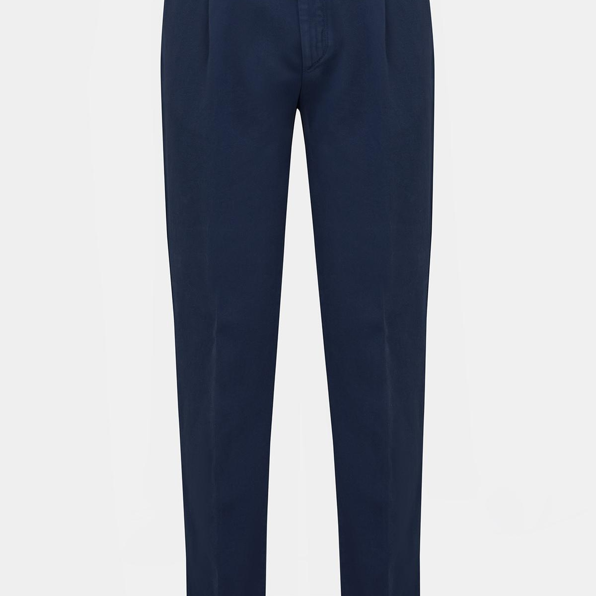 Erkek Lacivert Pamuk Streç Chino Pantolon