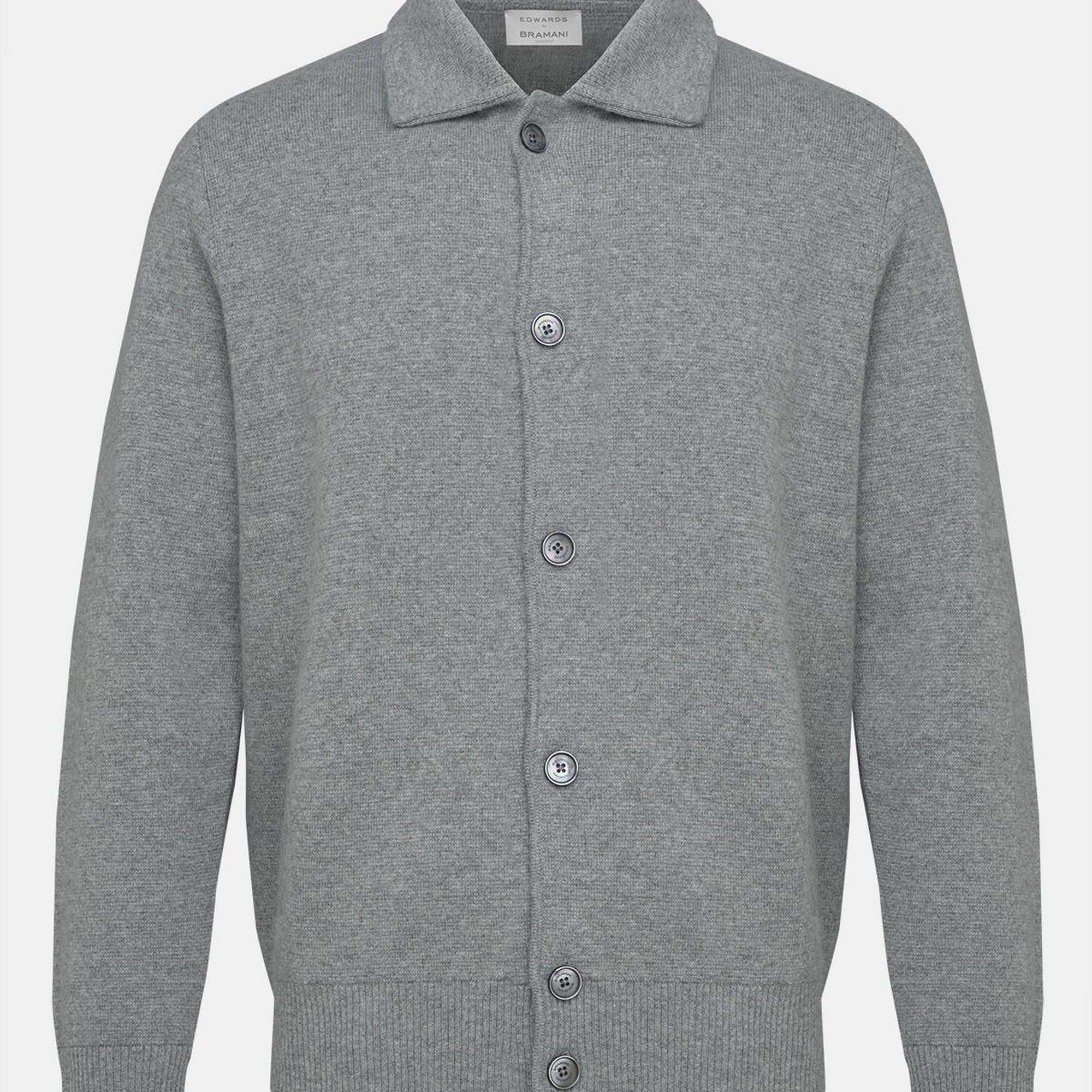 Erkek Gri Kaşmir Triko Ceket