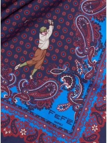  Erkek Lacivert Yün Fular