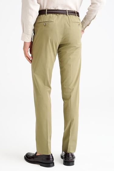  Erkek Yeşil Slim Fit Elastik Bel Bantlı Büzgü İpli Pantolon