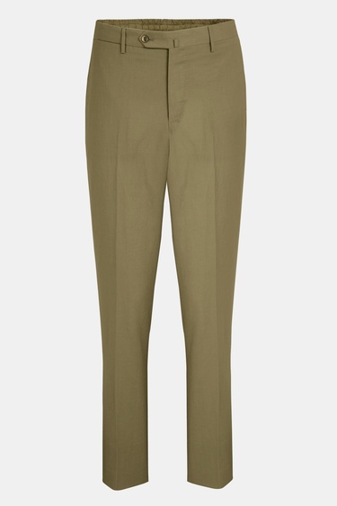  Erkek Yeşil Slim Fit Elastik Bel Bantlı Büzgü İpli Pantolon